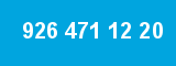 926 471 12 20 926 471 12 20